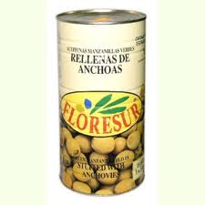 Lata de aceitunas rellenas de anchoas (80 gr)